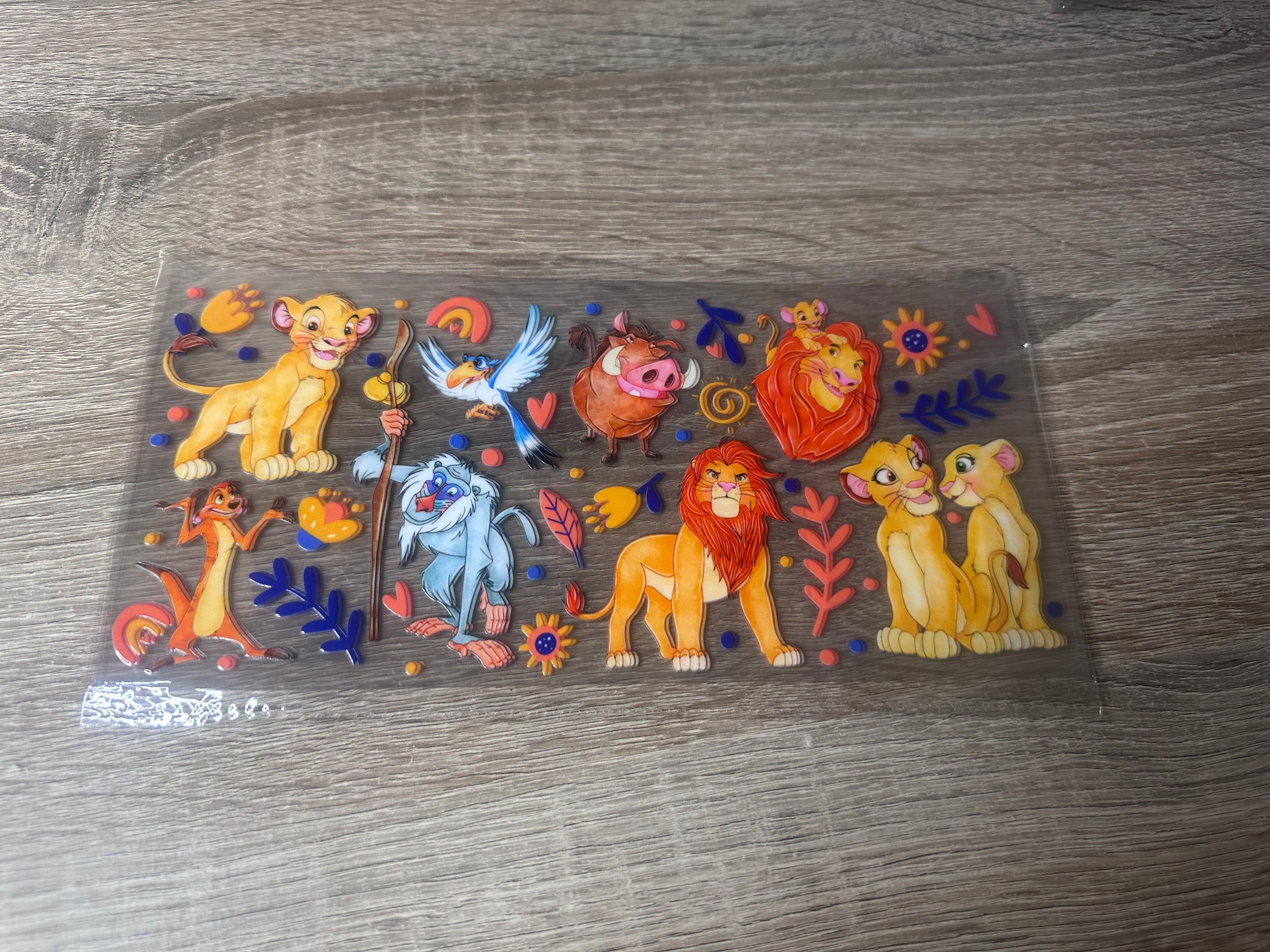 Lion king 16oz UV DTF wrap