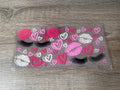 Eyelashes, hearts and lips 16oz UV DTF wrap
