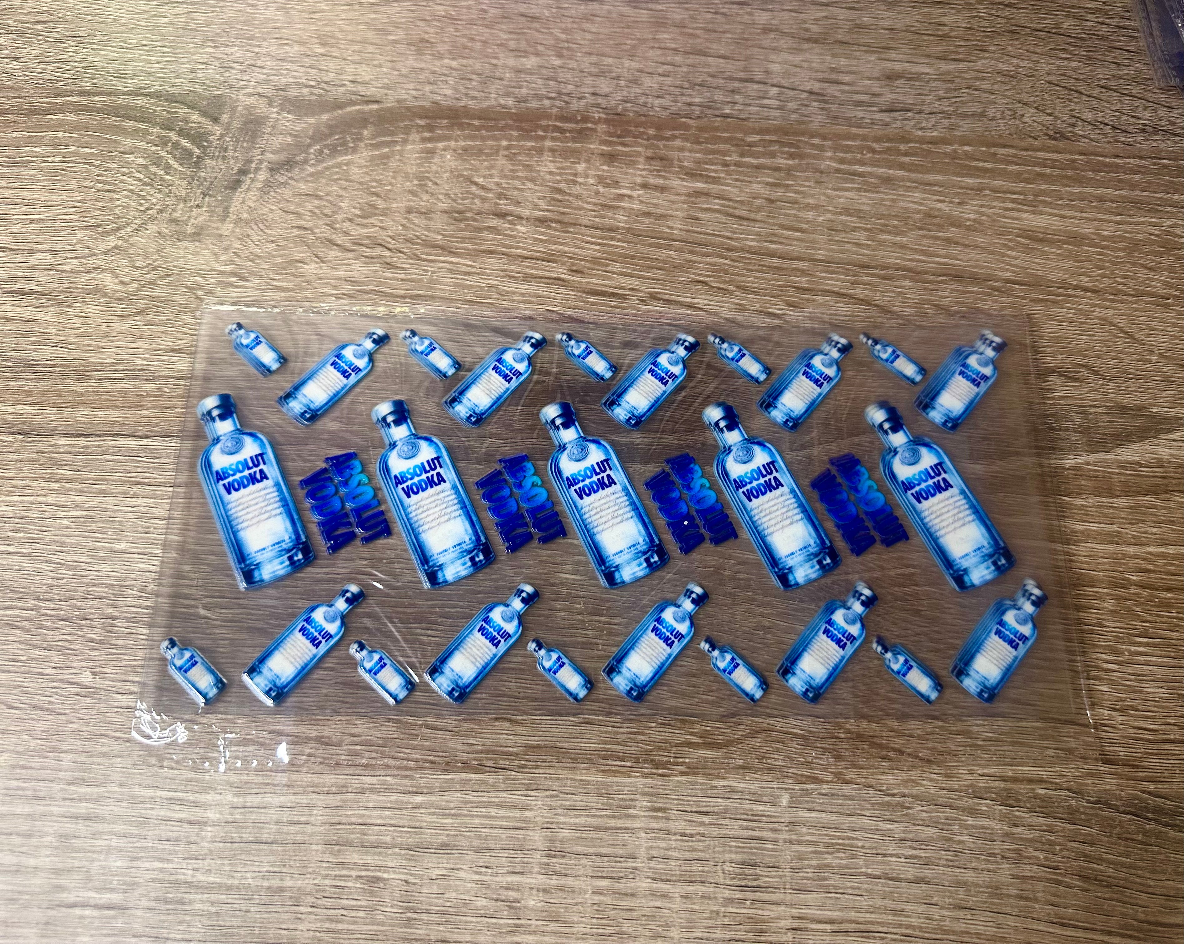 Absolut vodka 16oz UV DTF wrap