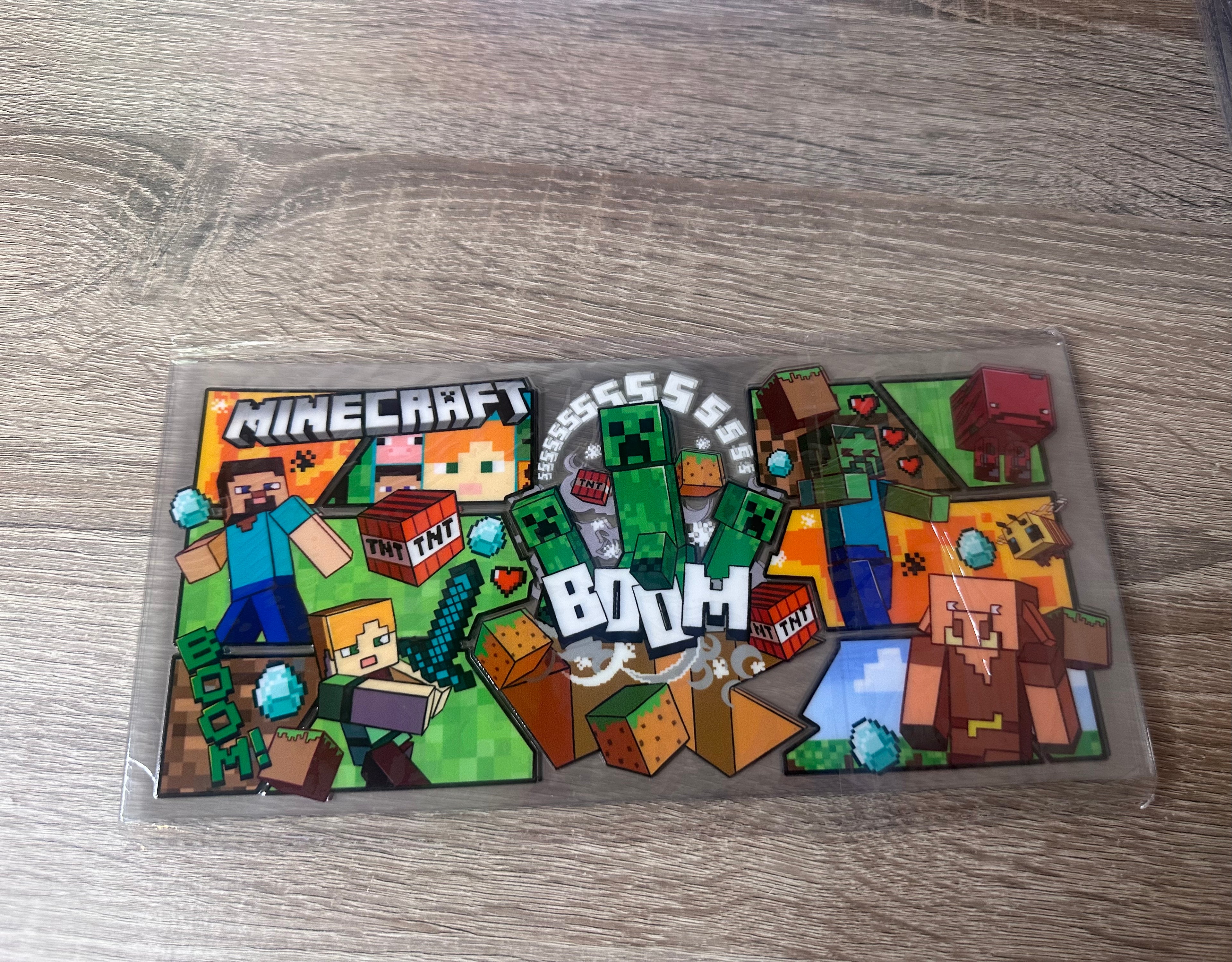 Minecraft 16oz UV DTF wrap