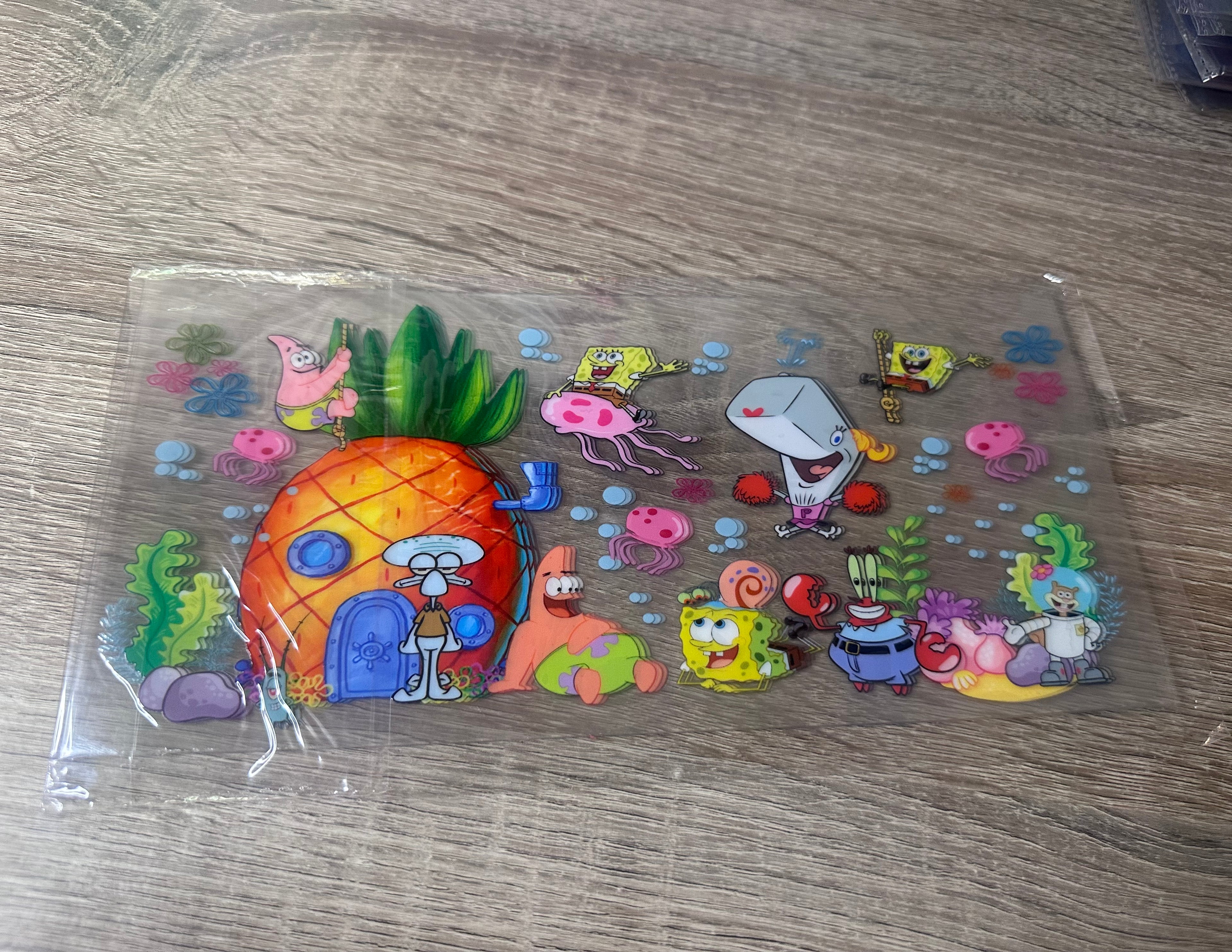 SpongeBob 16oz UV DTF wrap