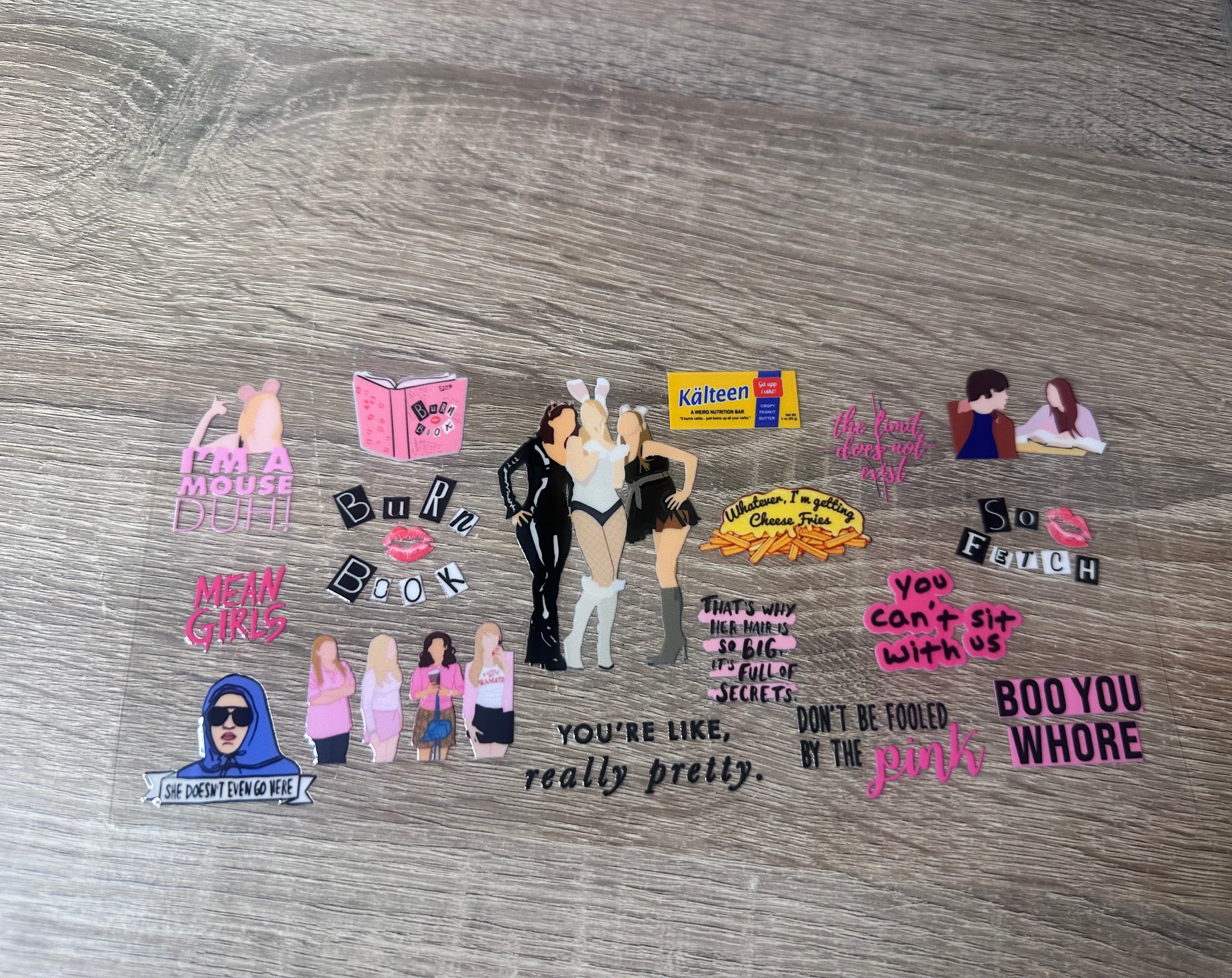 Mean girls 16oz UV DTF wrap
