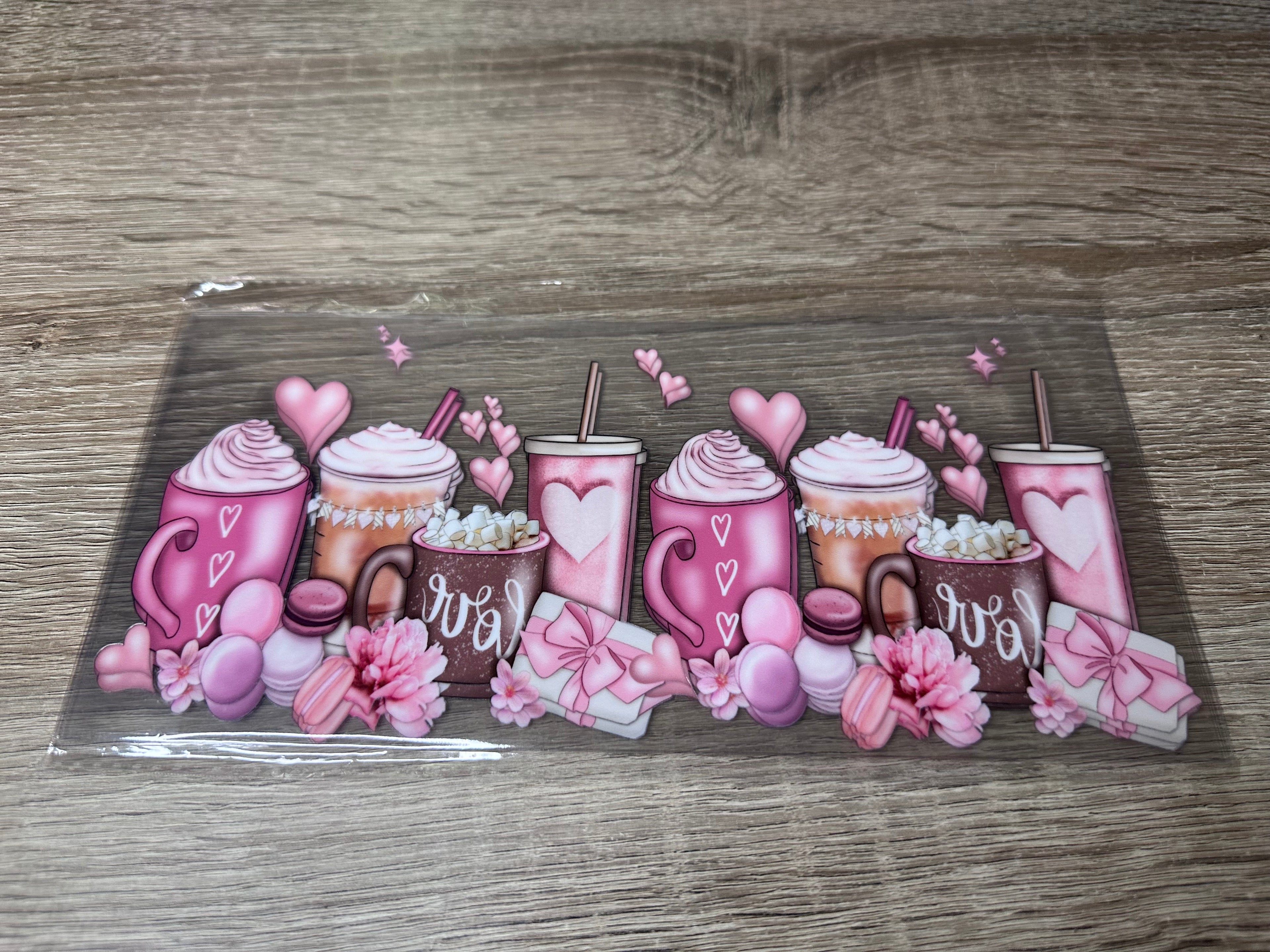 Drink themed 16oz UV DTF wrap