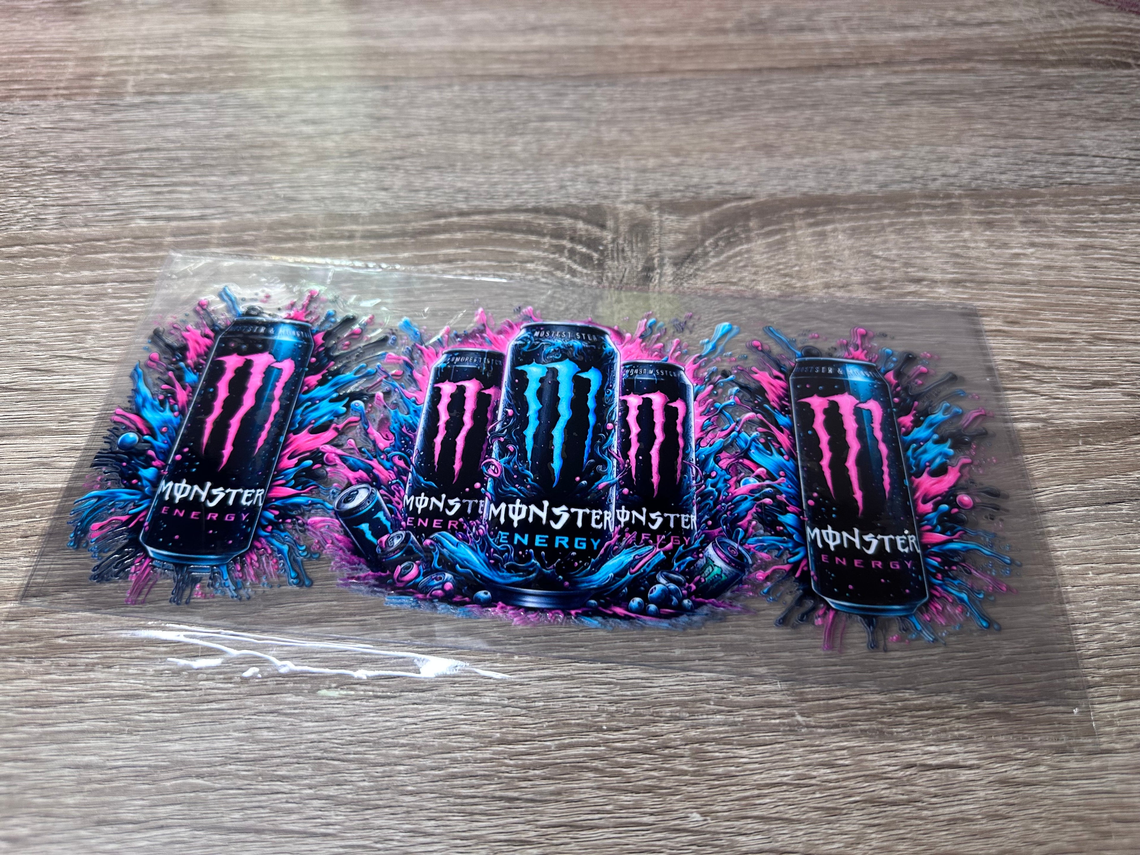 Monster energy drink 16oz UV DTF wrap