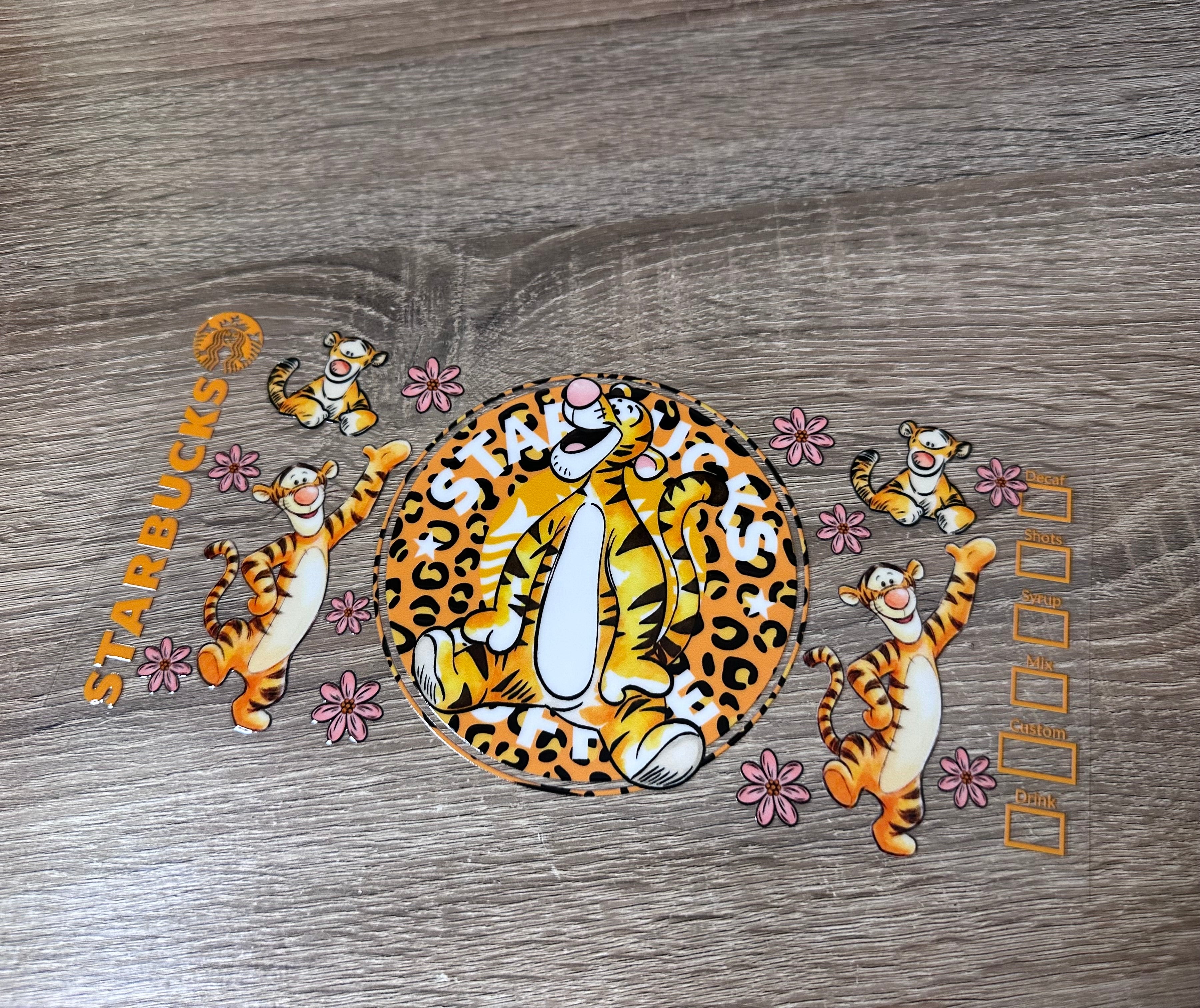 Tigger 16oz UV DTF wrap