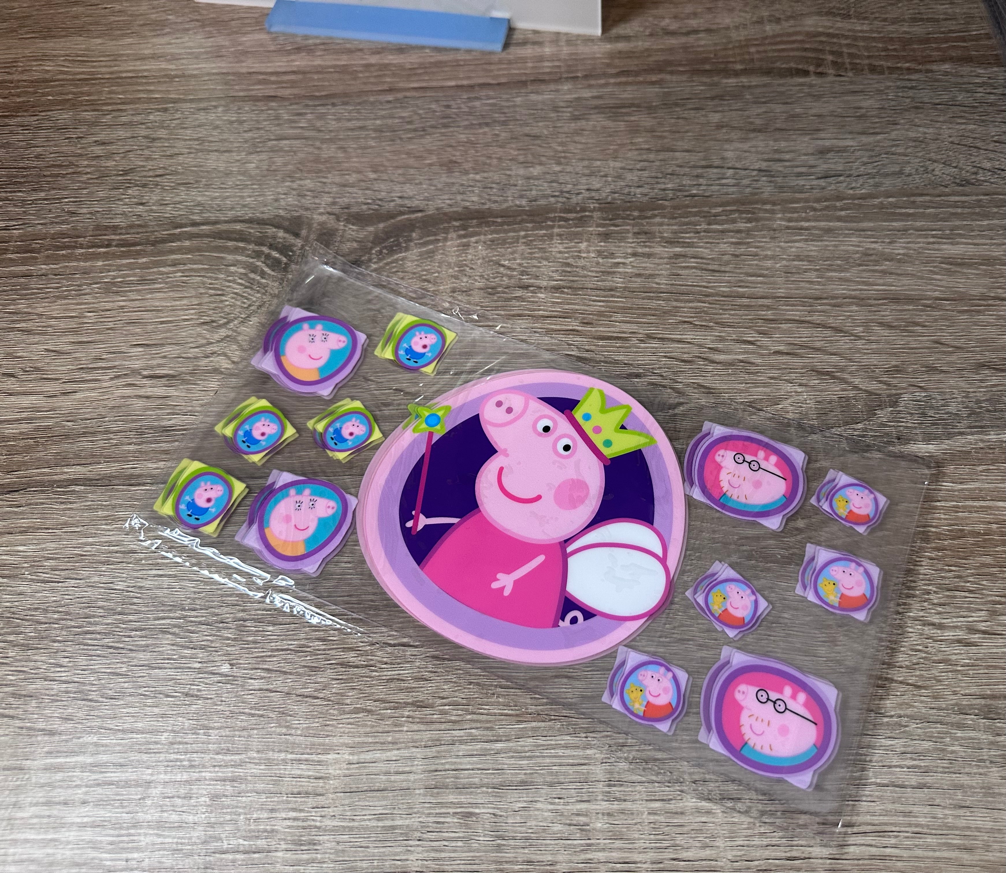 Peppa pig 16oz UV DTF wrap