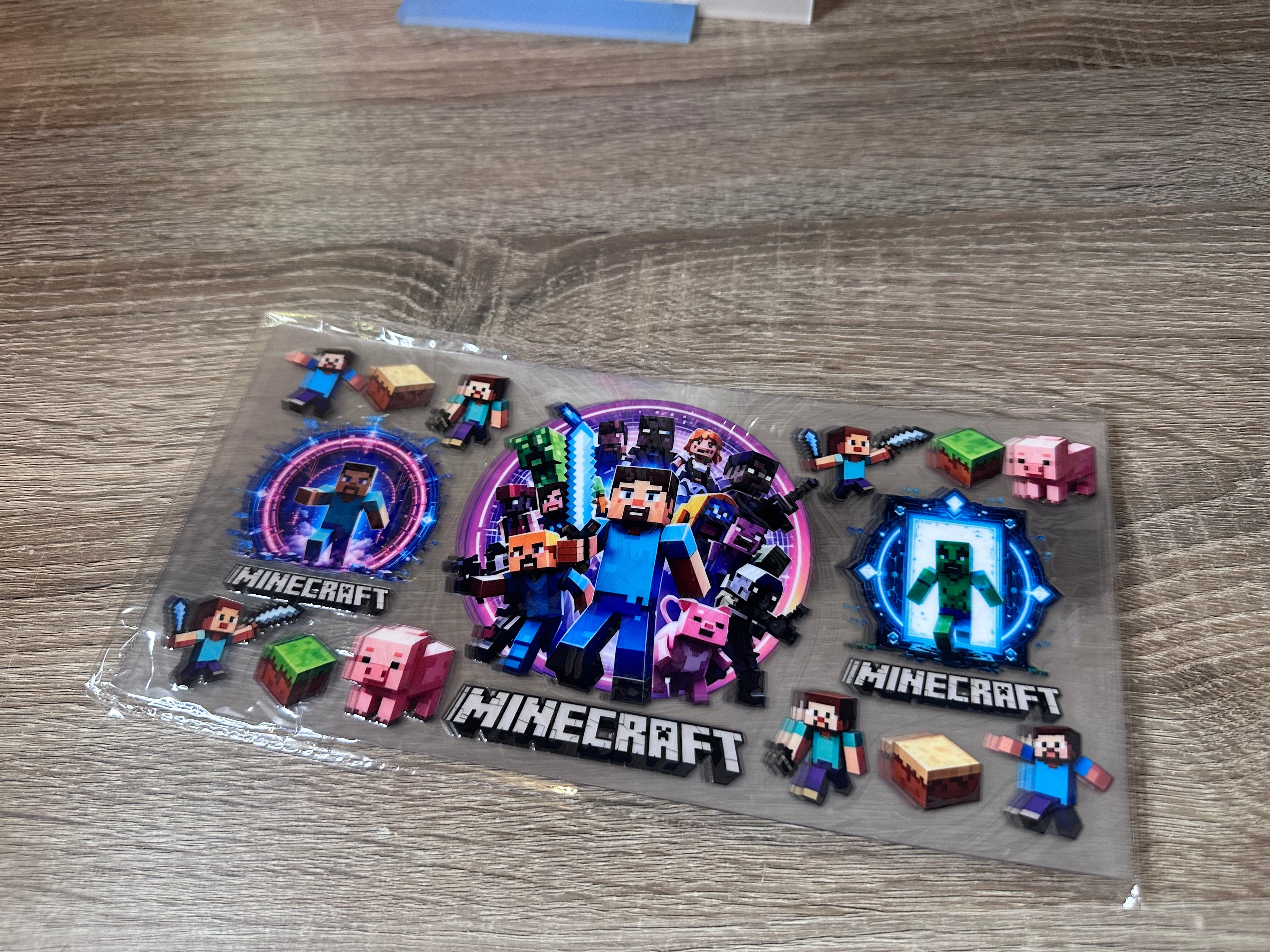 Minecraft 16oz UV DTF wrap