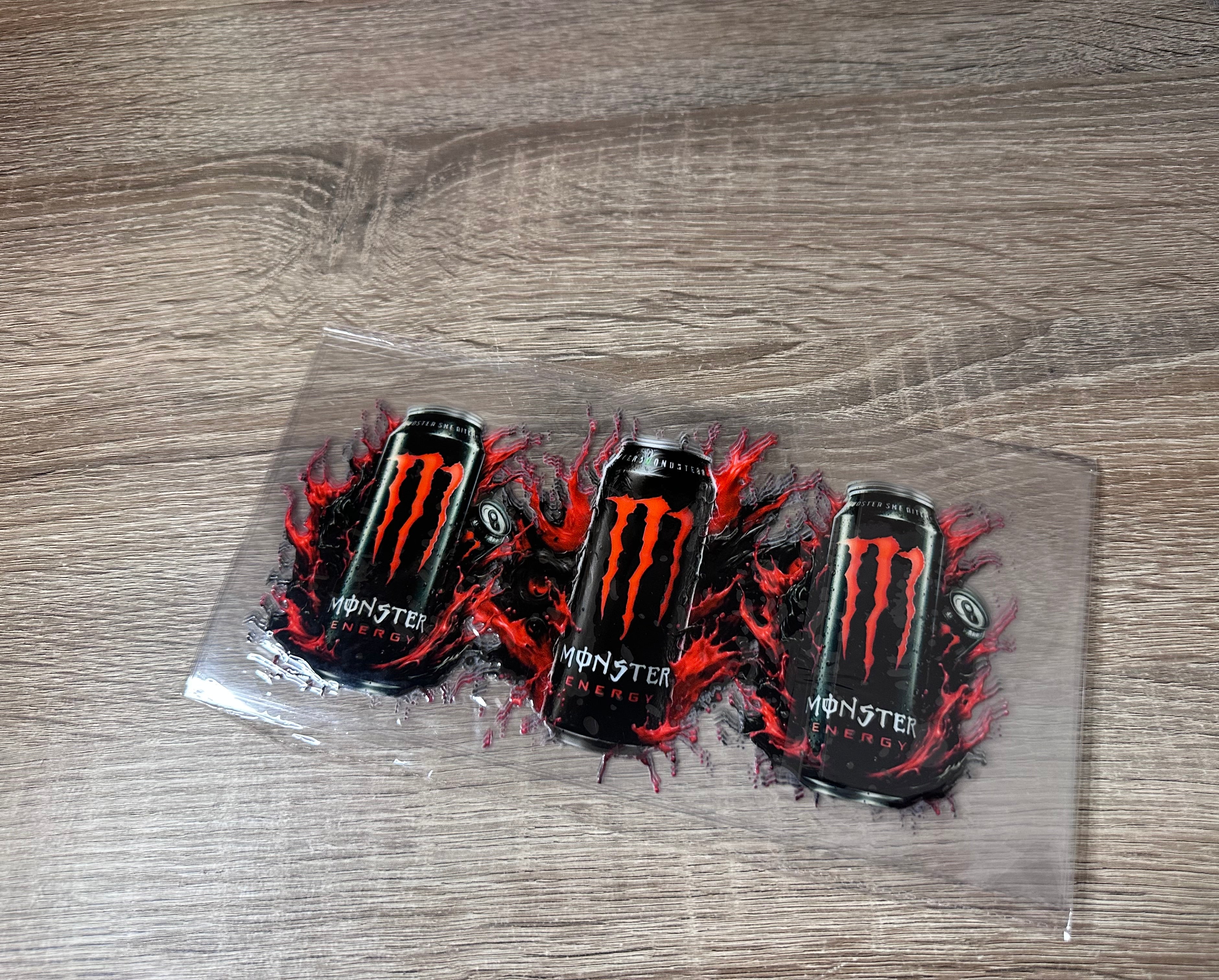 Monster energy drink 16oz UV DTF wrap