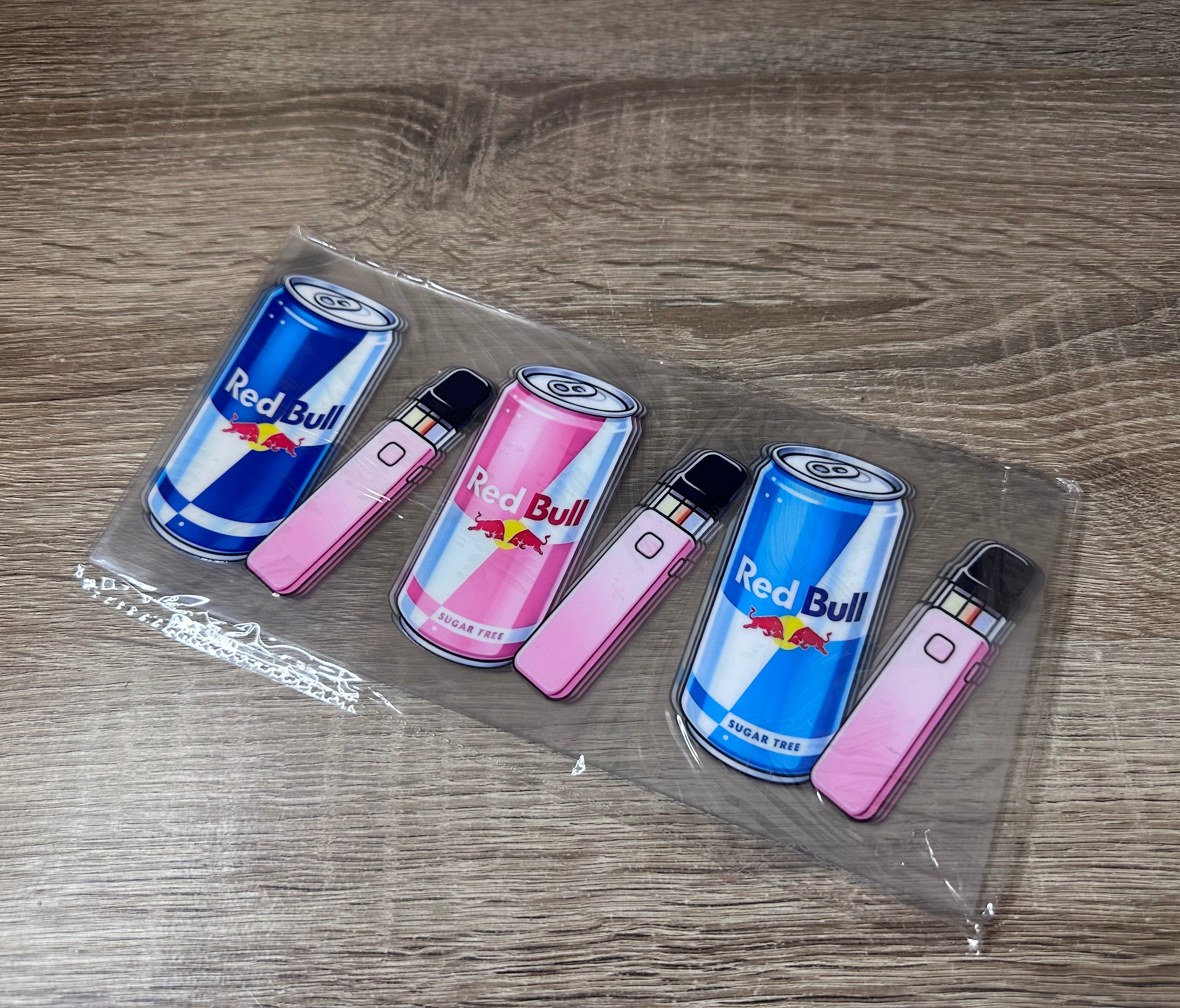 Redbull and vapes 16oz UV DTF wrap