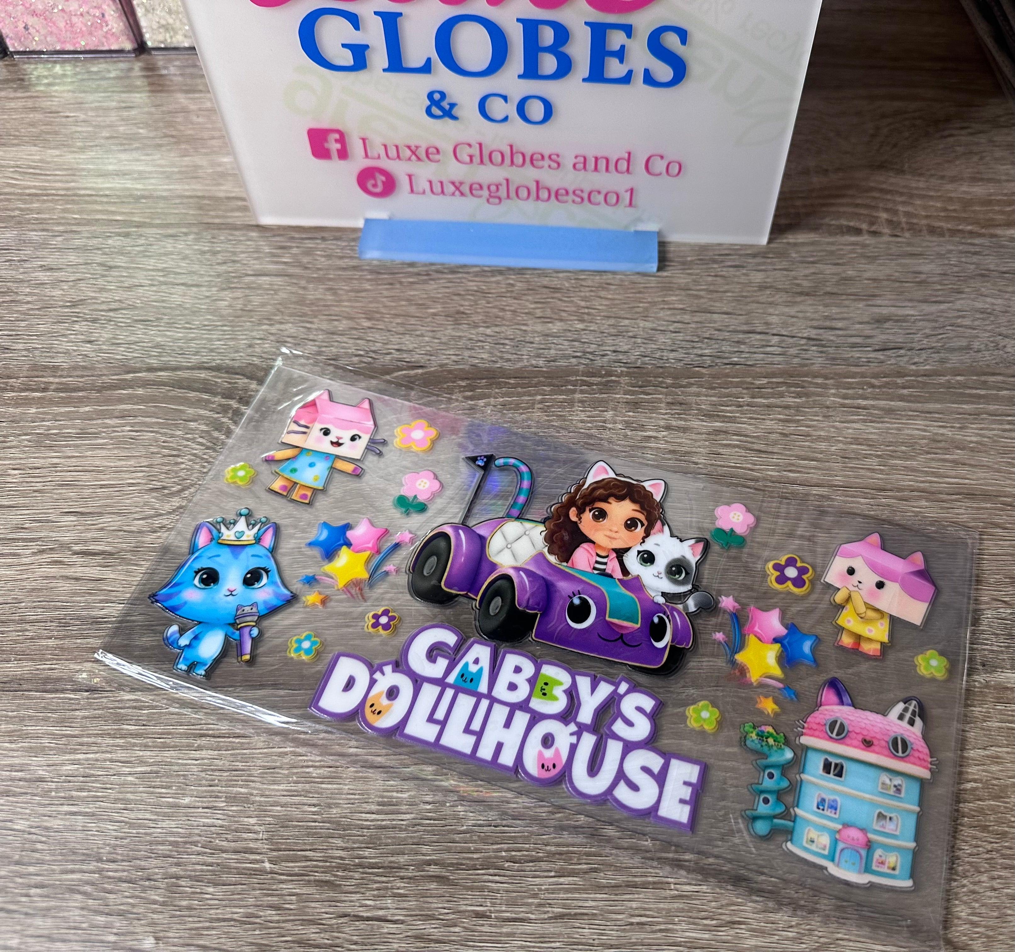 Gabby’s dollhouse 16oz UV DTF wrap
