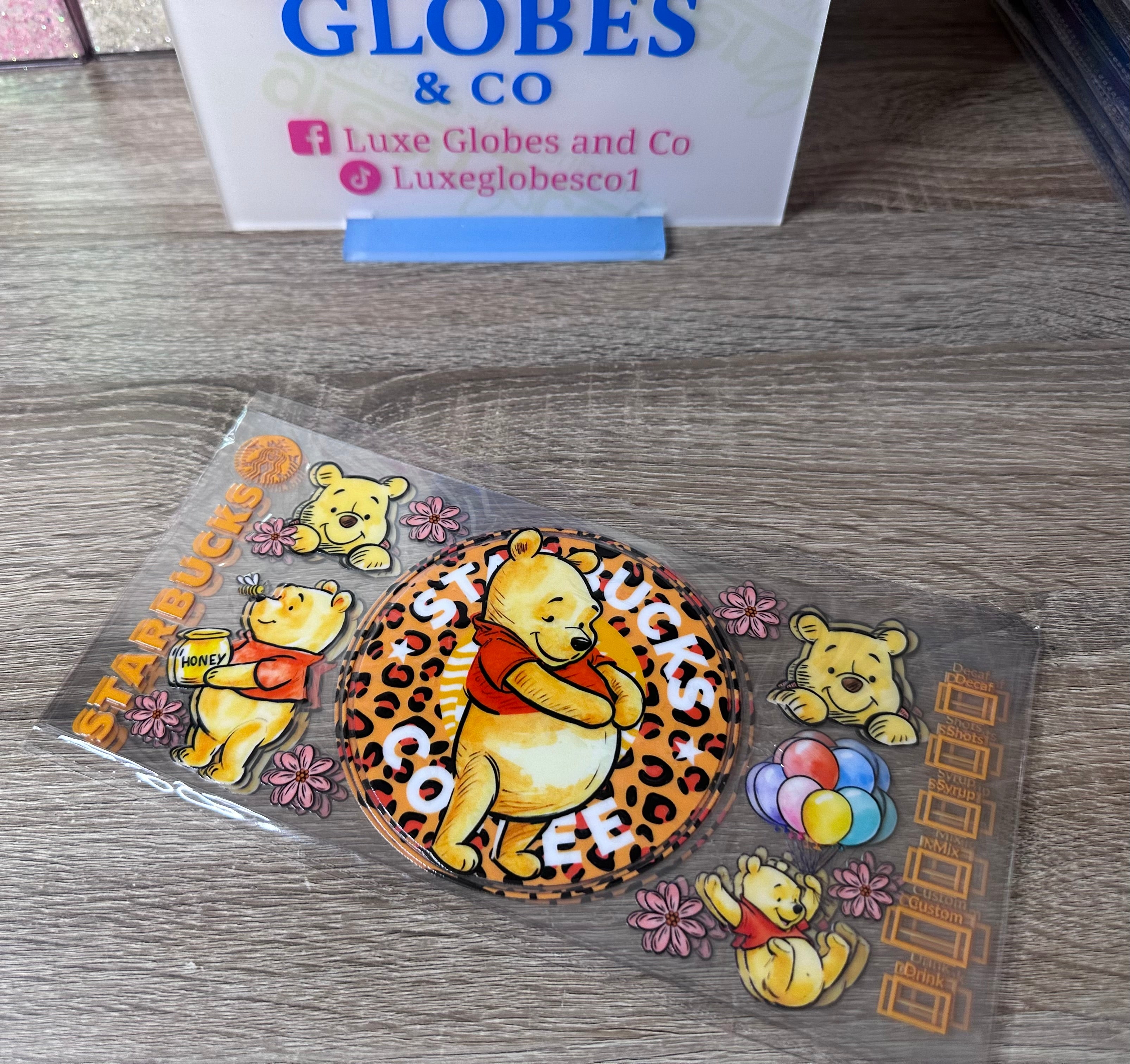 Winnie the Pooh 16oz UV DTF wrap