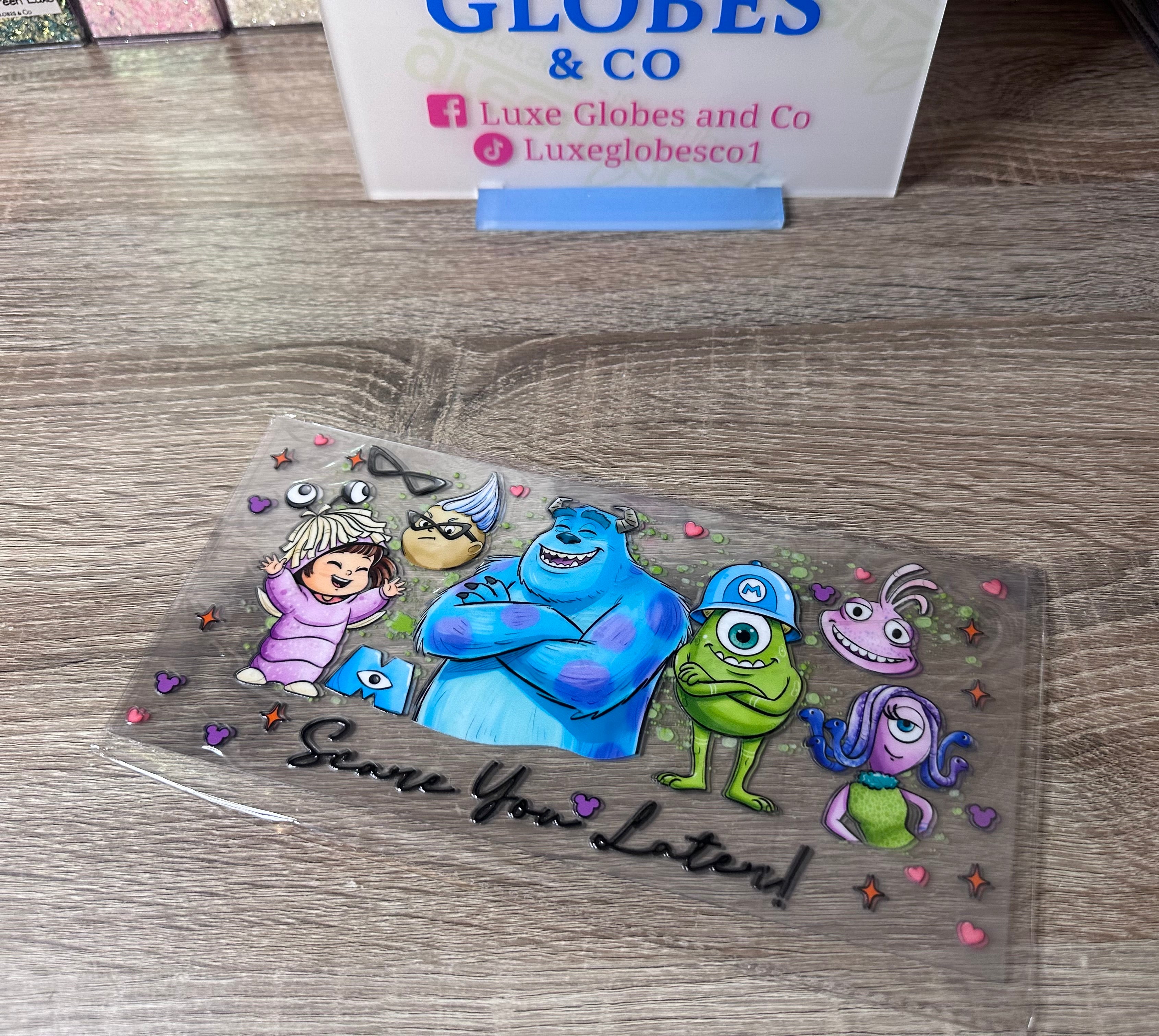 Monsters inc 16oz UV DTF wrap