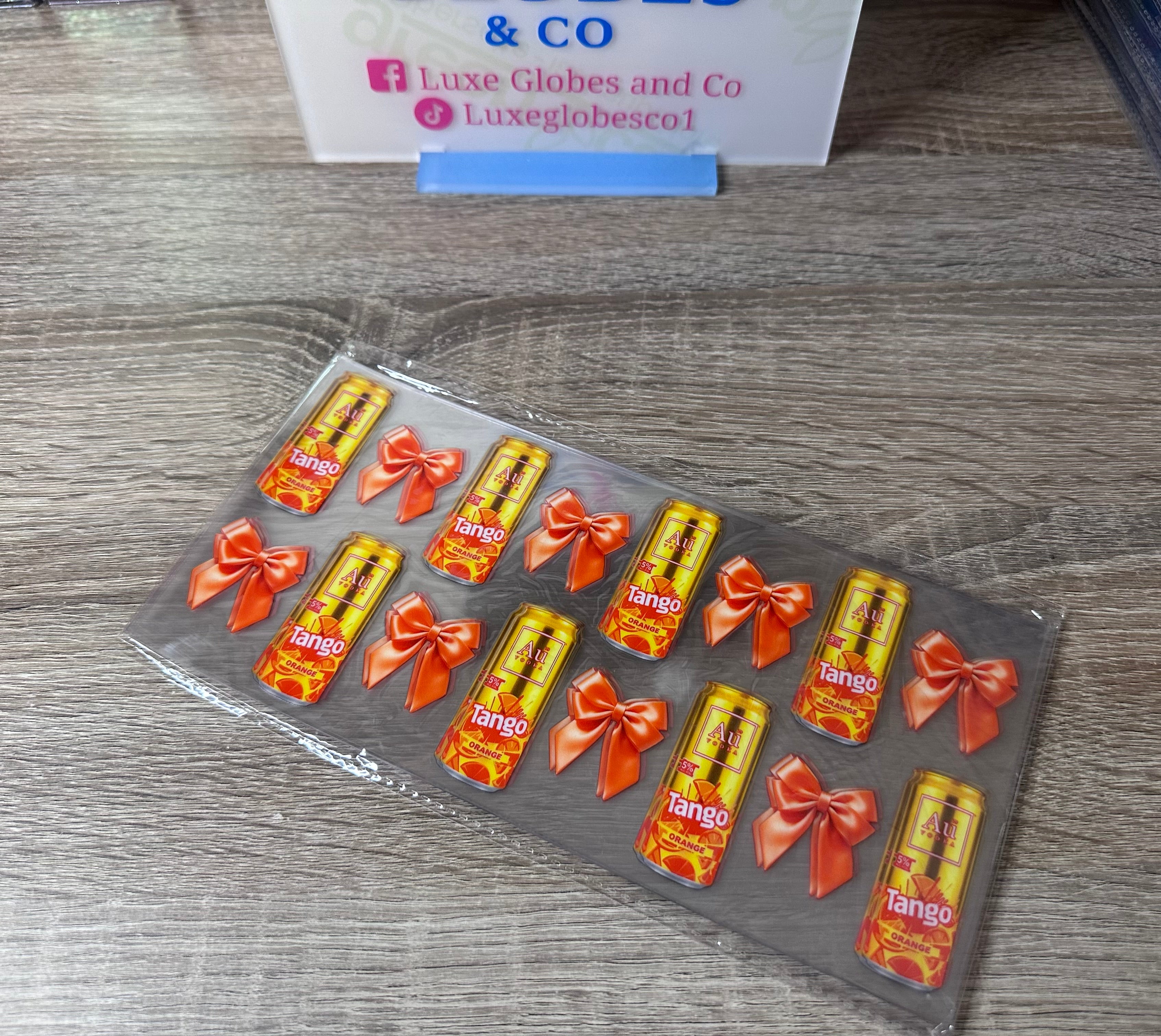 AU tango orange 16oz UV DTF wrap
