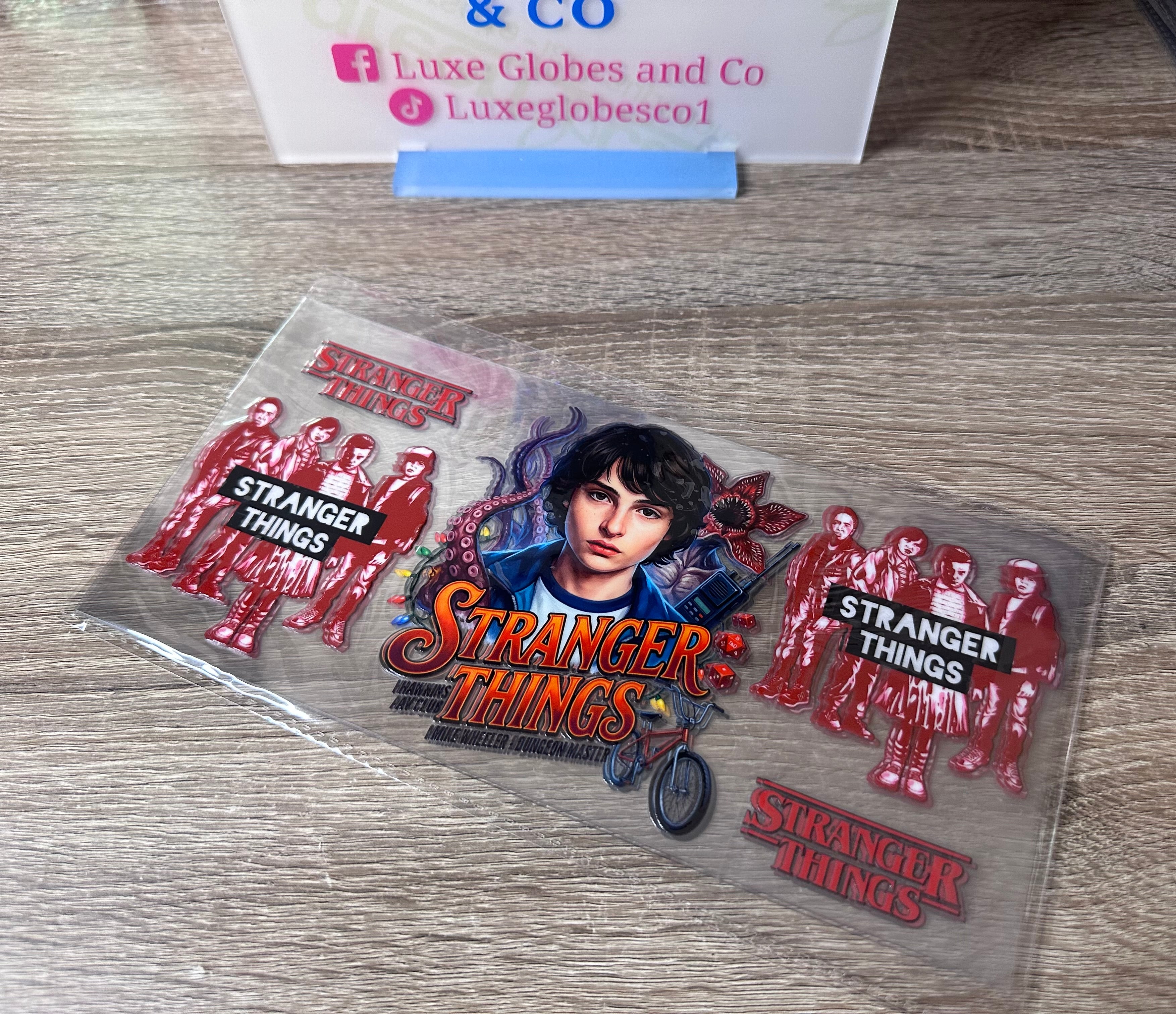 Stranger things 16oz UV DTF wrap