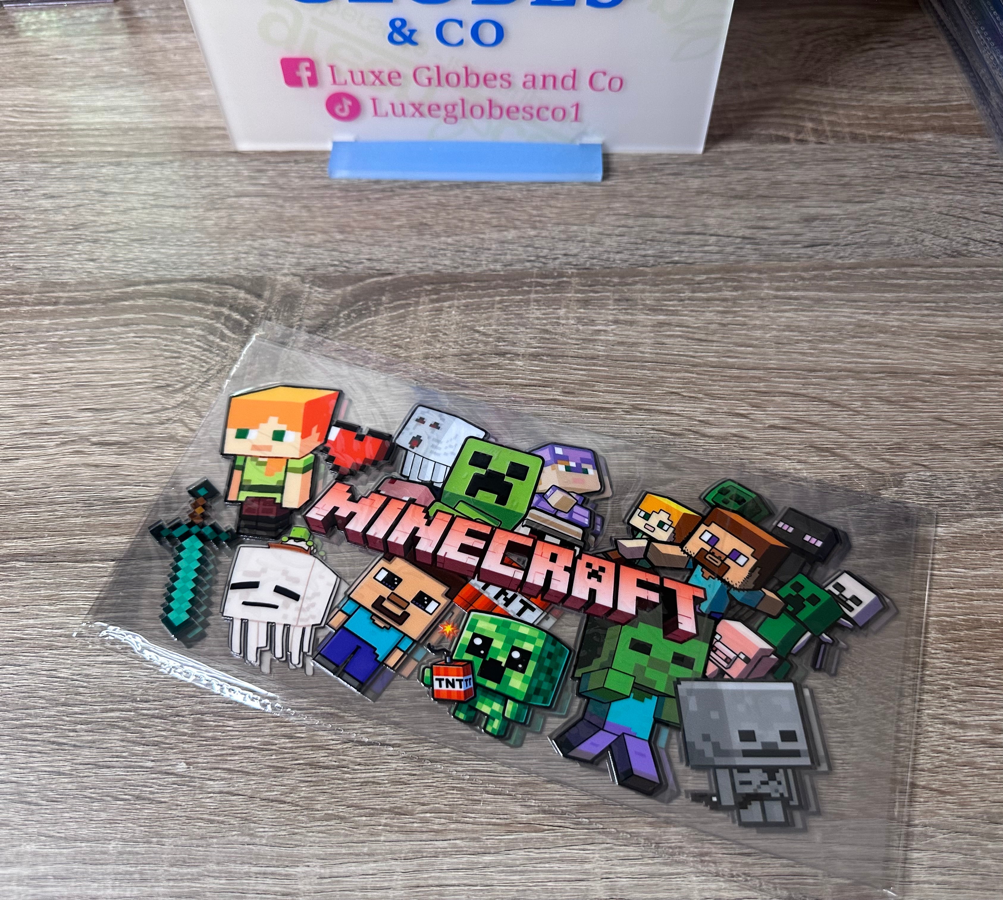 Minecraft 16oz UV DTF wrap