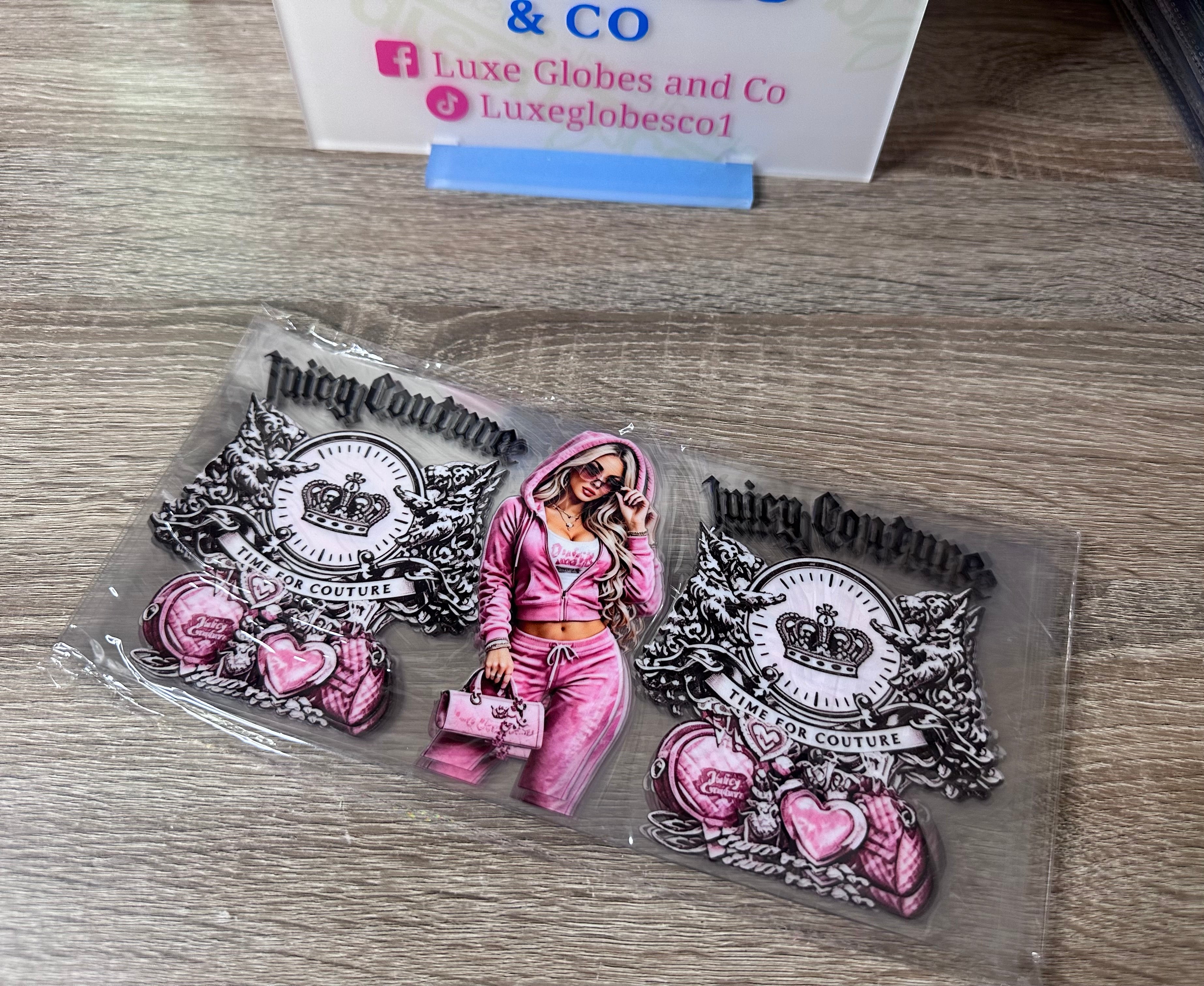 Inspired juicy couture 16oz UV DTF wrap
