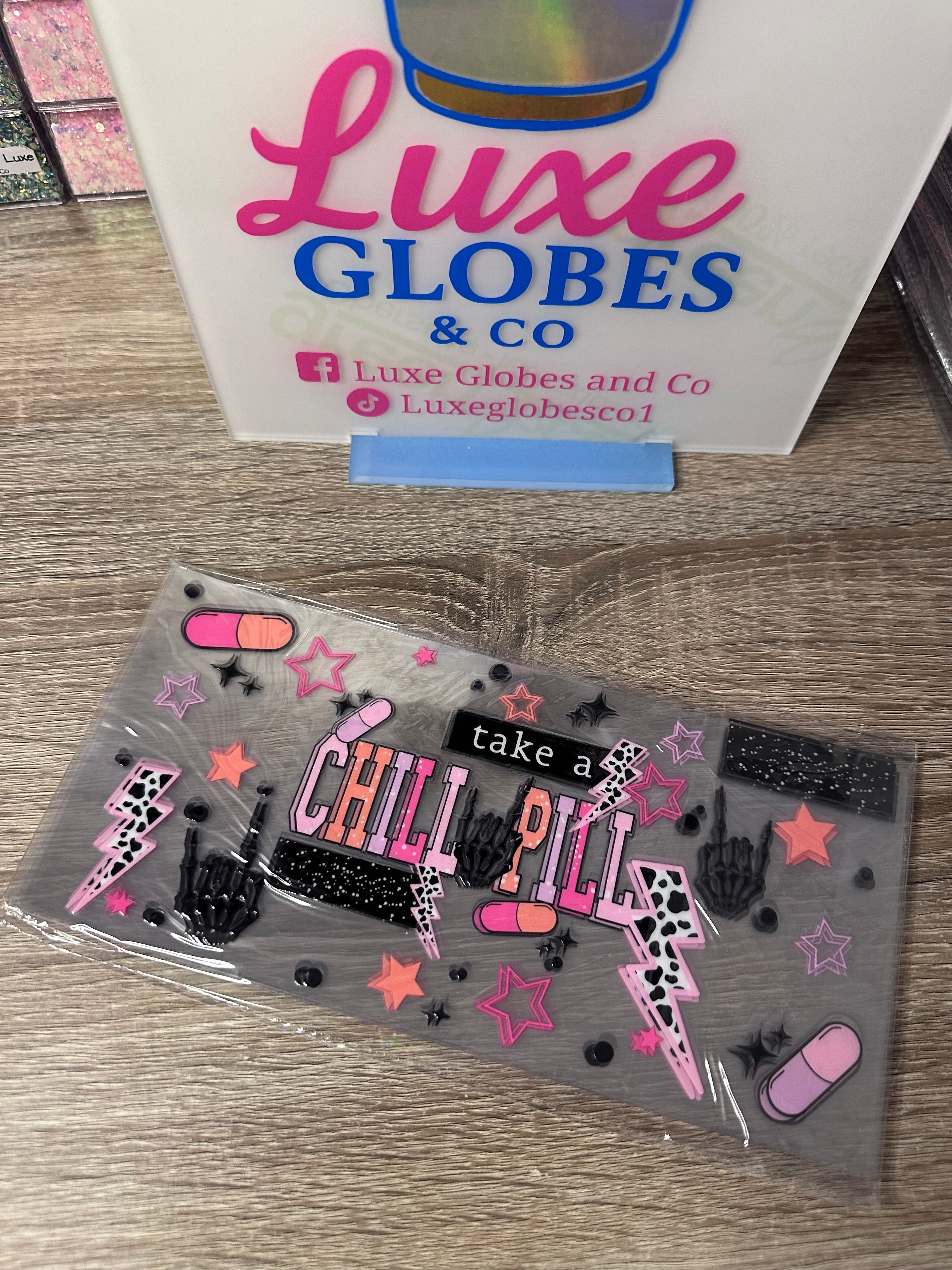 Take a chill pill 16oz UV DTF wrap