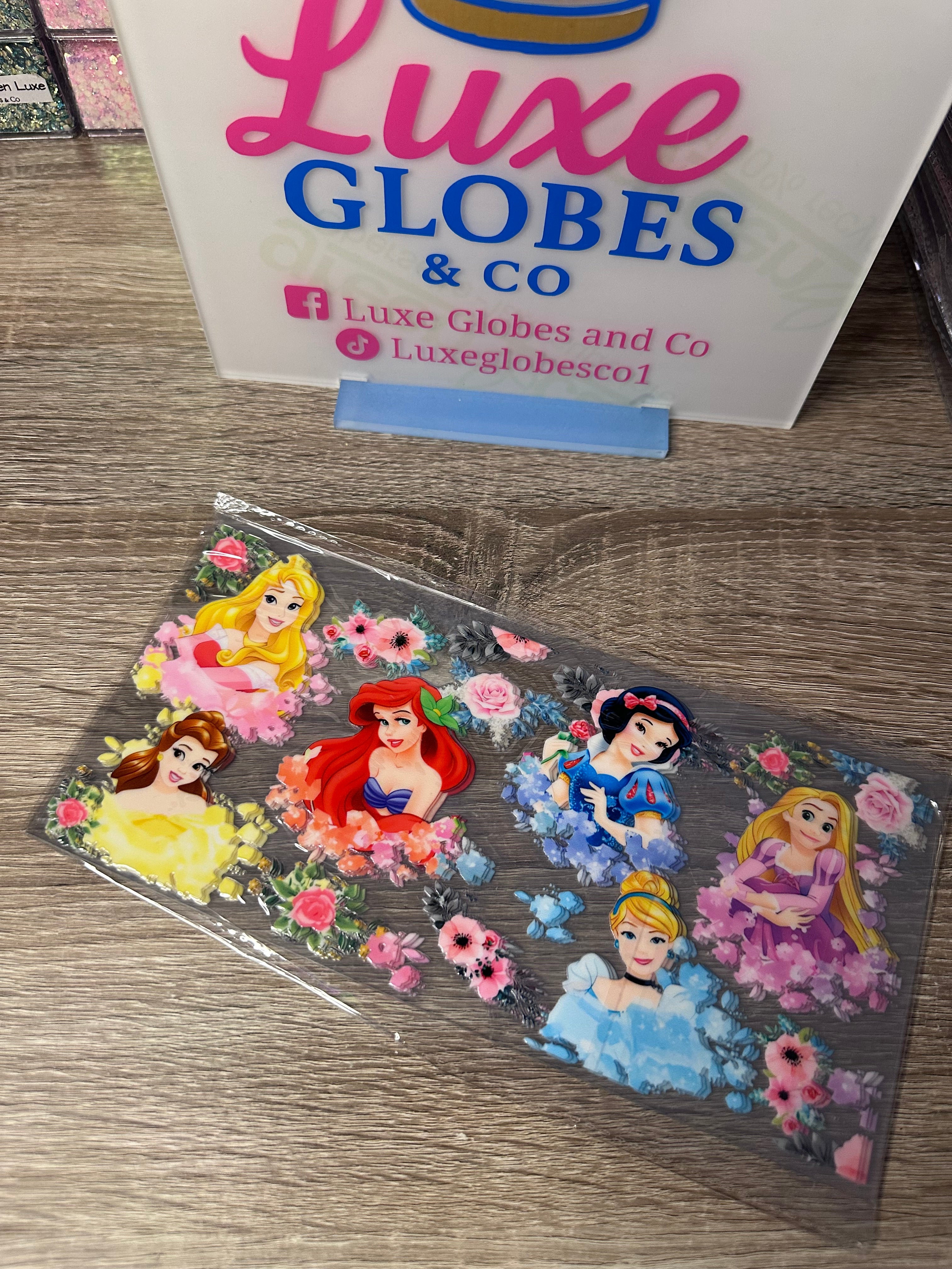 Disney Princesses 16oz UV DTF wrap