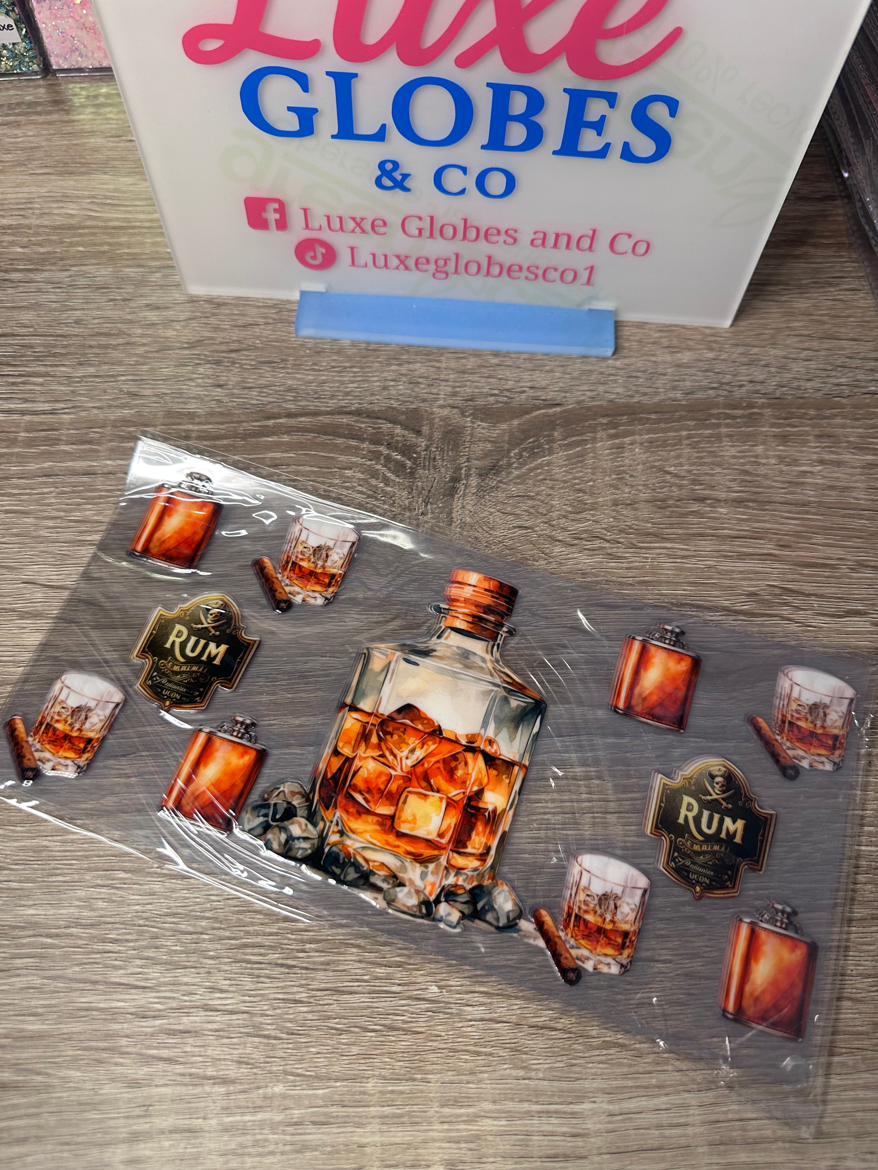 Rum 16oz UV DTF wrap