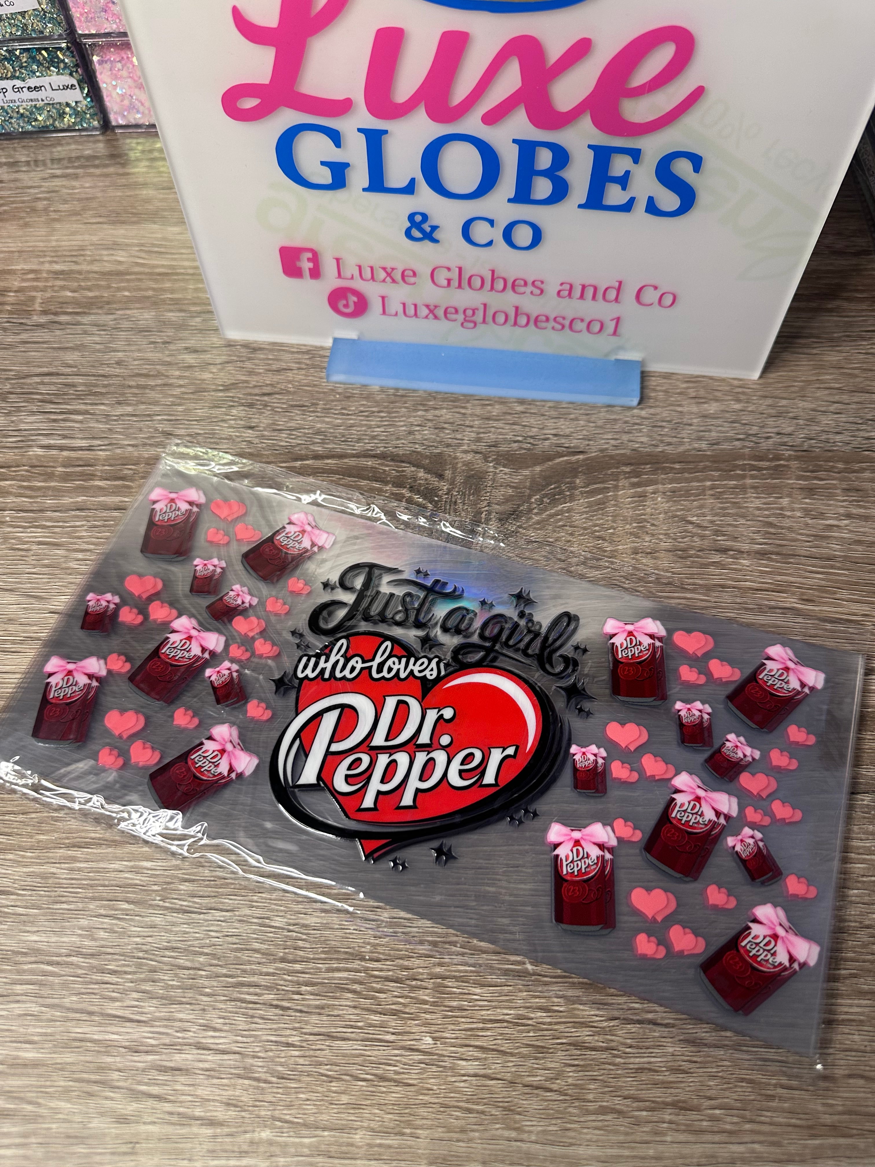 Dr Pepper 16oz UV DTF wrap
